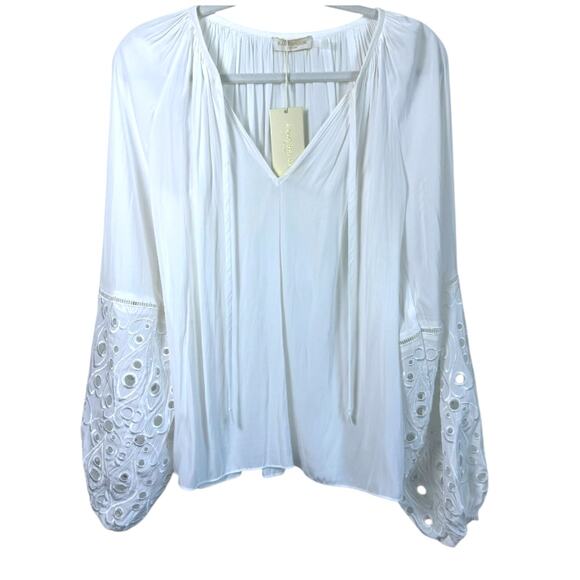Ramy Brook Eyelet Balloon Sleeve Blouse - Picture 6 of 16